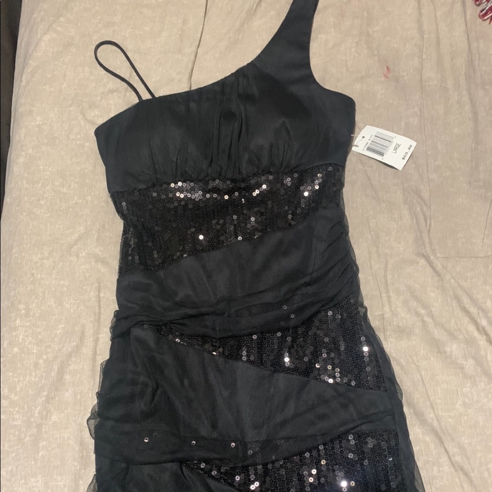 Black one shoulder dress nwt